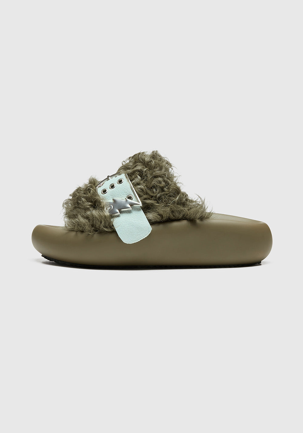 XMZY | Wool Blend Fashion Slides-Green - PSYLOS 1, XMZY | Wool Blend Fashion Slides-Green, Slippers, XMZY•JAPAN, PSYLOS 1